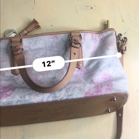 Brahmin Talitha Floral Gloss Shoulder Purse with Crossbody Strap - Picture 14 of 16